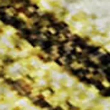 3' X 5' Gold And Chocolate Abstract Washable Area Rug With UV Protection