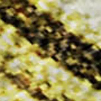 5' X 8' Gold And Chocolate Abstract Washable Area Rug With UV Protection