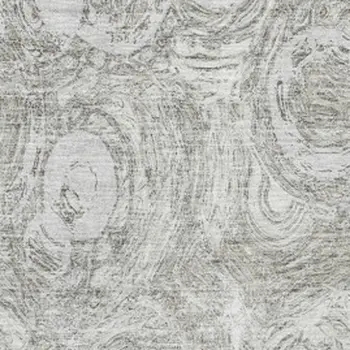 8' X 10' Ivory And Gray Abstract Washable Area Rug With UV Protection