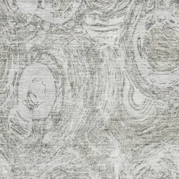 9' X 12' Ivory And Gray Abstract Washable Area Rug With UV Protection