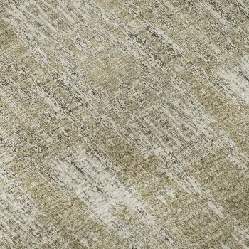 5' X 8' Beige And Tan Moroccan Washable Area Rug With UV Protection