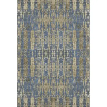 3' X 5' Blue And Chocolate Moroccan Washable Area Rug With UV Protection