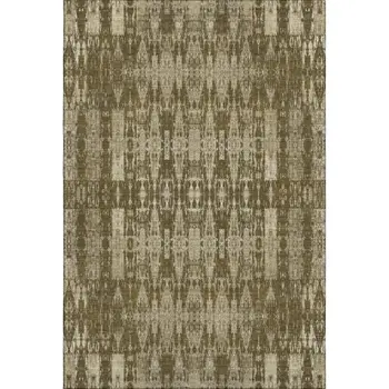 8' X 10' Chocolate And Beige Moroccan Washable Area Rug With UV Protection