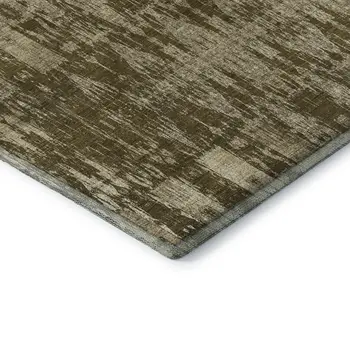 9' X 12' Chocolate And Beige Moroccan Washable Area Rug With UV Protection