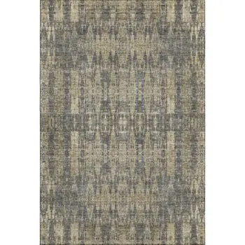 5' X 8' Gray And Tan Moroccan Washable Area Rug With UV Protection