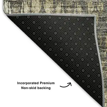 5' X 8' Gray And Tan Moroccan Washable Area Rug With UV Protection
