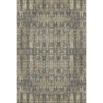 8' X 10' Gray And Tan Moroccan Washable Area Rug With UV Protection