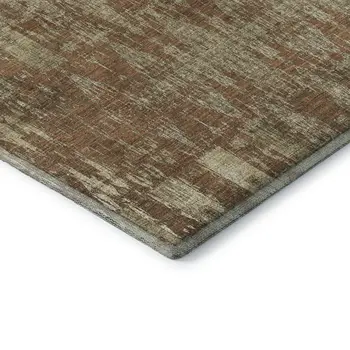 5' X 8' Chili Red And Beige Moroccan Washable Area Rug With UV Protection