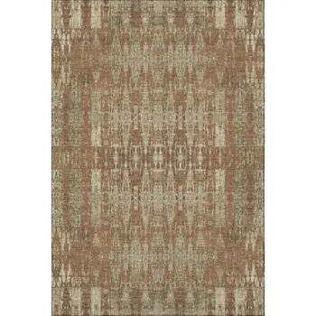 8' X 10' Chili Red And Beige Moroccan Washable Area Rug With UV Protection
