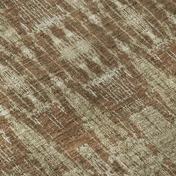 10' X 14' Chili Red And Beige Moroccan Washable Area Rug With UV Protection