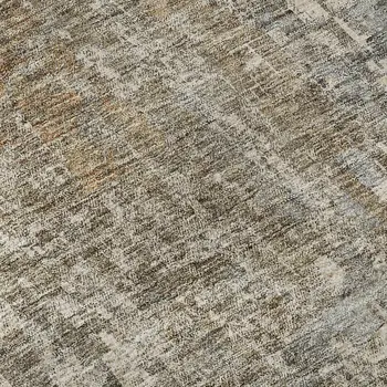 3' X 5' Beige And Gray Abstract Washable Area Rug With UV Protection