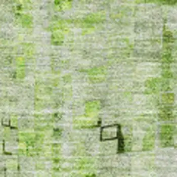 10' X 14' Green And Gray Abstract Washable Area Rug With UV Protection