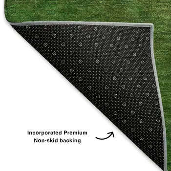 5' X 8' Blush And Green Ombre Washable Area Rug With UV Protection