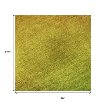 8' X 10' Terra Cotta And Green Ombre Washable Area Rug With UV Protection