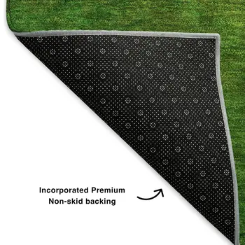 10' X 14' Terra Cotta And Green Ombre Washable Area Rug With UV Protection