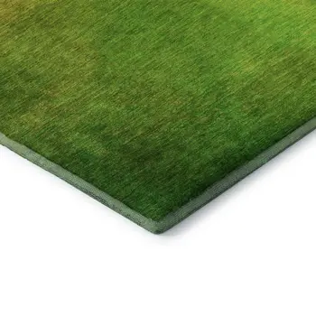 10' X 14' Terra Cotta And Green Ombre Washable Area Rug With UV Protection