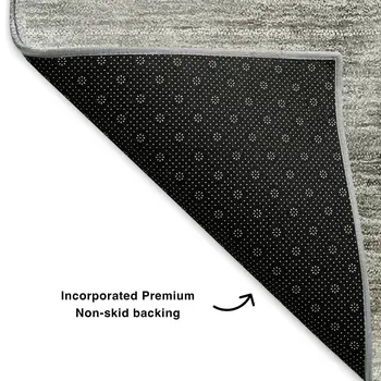 5' X 8' Gray Ivory And Beige Ombre Washable Area Rug With UV Protection