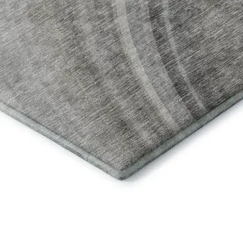8' X 10' Gray Ivory And Beige Ombre Washable Area Rug With UV Protection