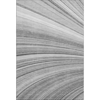 10' X 14' Gray And Ivory Abstract Washable Area Rug With UV Protection
