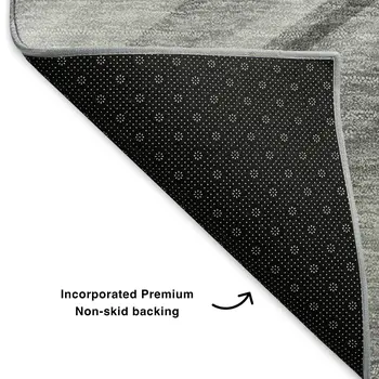 10' X 14' Gray And Ivory Abstract Washable Area Rug With UV Protection