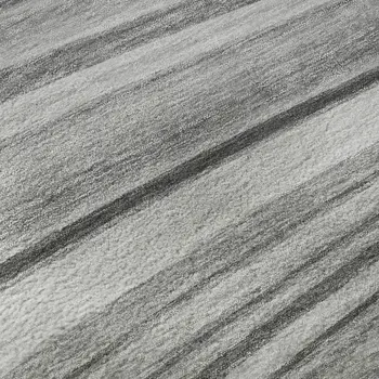 10' X 14' Gray And Ivory Abstract Washable Area Rug With UV Protection
