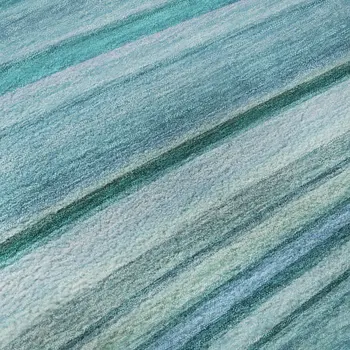 9' X 12' Teal And Ivory Abstract Washable Area Rug With UV Protection