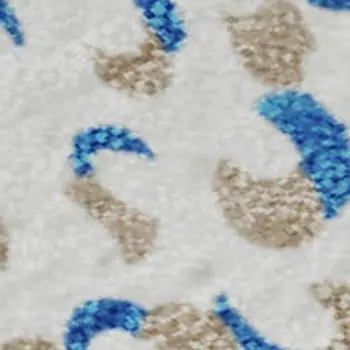 10' X 14' Ivory And Blue Abstract Washable Area Rug With UV Protection