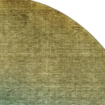 8' Brown And Blue Ombre Washable Round Rug With UV Protection