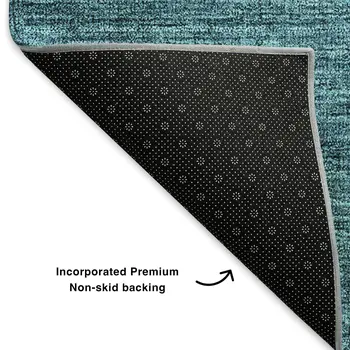 9' X 12' Brown And Blue Ombre Washable Area Rug With UV Protection