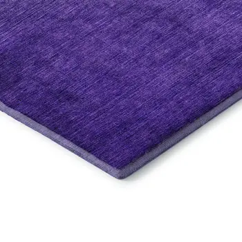 8' Green And Purple Ombre Washable Round Rug With UV Protection