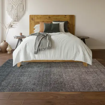 5' X 8' Gray And Brown Ombre Washable Area Rug With UV Protection