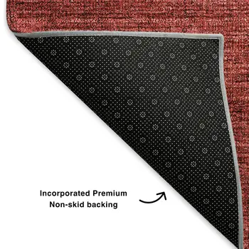8' X 10' Navy Blue And Red Ombre Washable Area Rug With UV Protection