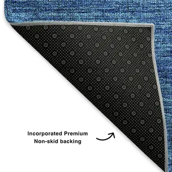 5' X 8' Olive Green And Blue Ombre Washable Area Rug With UV Protection