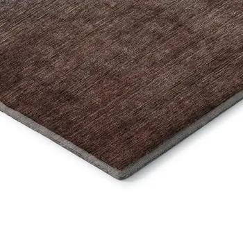 8' Teal And Brown Ombre Washable Round Rug With UV Protection