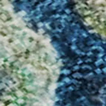 5' X 8' Teal Gold And Gray Abstract Washable Area Rug With UV Protection