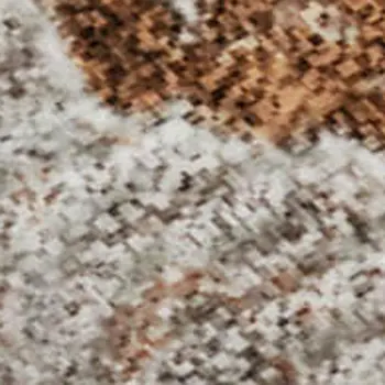 10' X 14' Terra Cotta Ivory And Gray Abstract Washable Area Rug With UV Protection