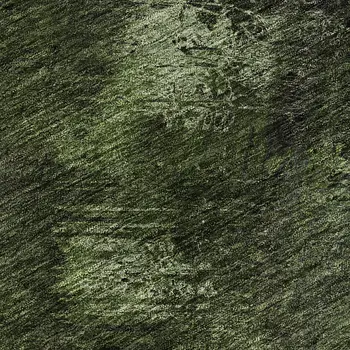 3' X 5' Green Gray And Charcoal Abstract Washable Area Rug With UV Protection