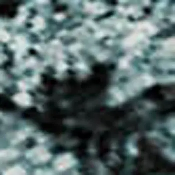 3' X 5' Teal Ivory And Gray Abstract Washable Area Rug With UV Protection