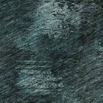 10' X 14' Teal Ivory And Gray Abstract Washable Area Rug With UV Protection