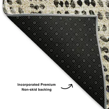 8' X 10' Beige And Ivory Diamond Washable Area Rug With UV Protection