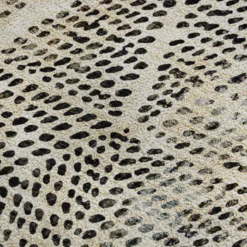 8' X 10' Beige And Ivory Diamond Washable Area Rug With UV Protection