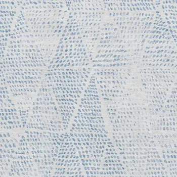 8' X 10' Denim Blue And Ivory Diamond Washable Area Rug With UV Protection
