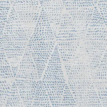 9' X 12' Denim Blue And Ivory Diamond Washable Area Rug With UV Protection