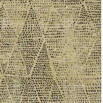 5' X 8' Gold And Charcoal Diamond Washable Area Rug With UV Protection