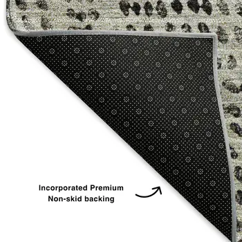 3' X 5' Gray And Black Diamond Washable Area Rug With UV Protection