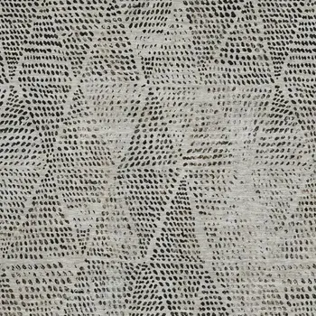 10' X 14' Gray And Black Diamond Washable Area Rug With UV Protection