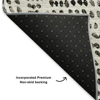3' X 5' Ivory And Charcoal Diamond Washable Area Rug With UV Protection