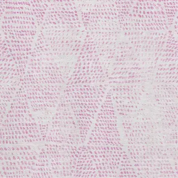 9' X 12' Pink And Ivory Diamond Washable Area Rug With UV Protection