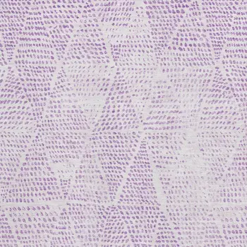 9' X 12' Purple And Ivory Diamond Washable Area Rug With UV Protection