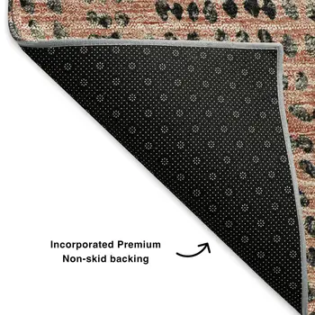 3' X 5' Salmon And Charcoal Diamond Washable Area Rug With UV Protection
